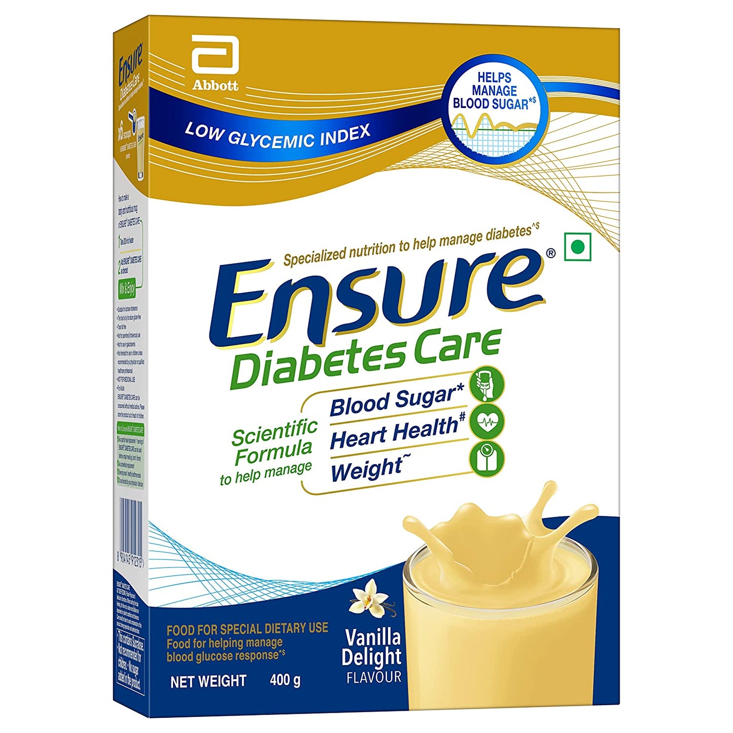 ensure diabetes care 400gm - vanilla flavour - refill pack