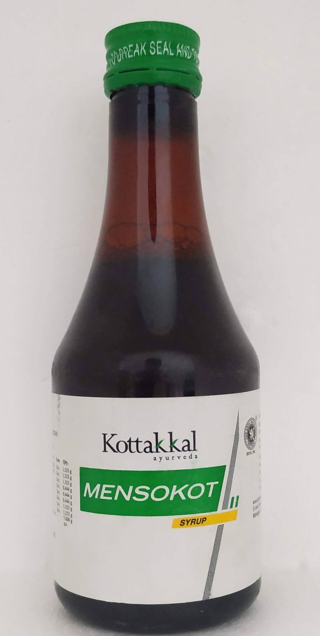 shop mensokot syrup 200ml at price 135.00 from kottakkal online - ayush care