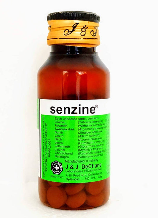 Shop Senzine Tablets - 100Tablets at price 150.00 from JJ Dechane Online - Ayush Care