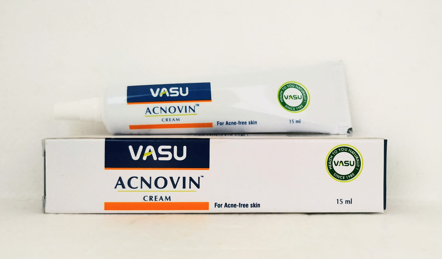 shop vasu uva acnovin cream 15gm at price 90.00 from vasu herbals online - ayush care