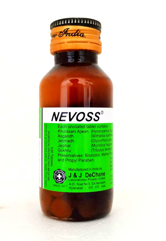Shop Nevoss Tablets - 100Tablets at price 150.00 from JJ Dechane Online - Ayush Care
