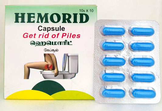 Shop Hemorid Capsules - 10Capsules at price 75.00 from Sathyas Online - Ayush Care