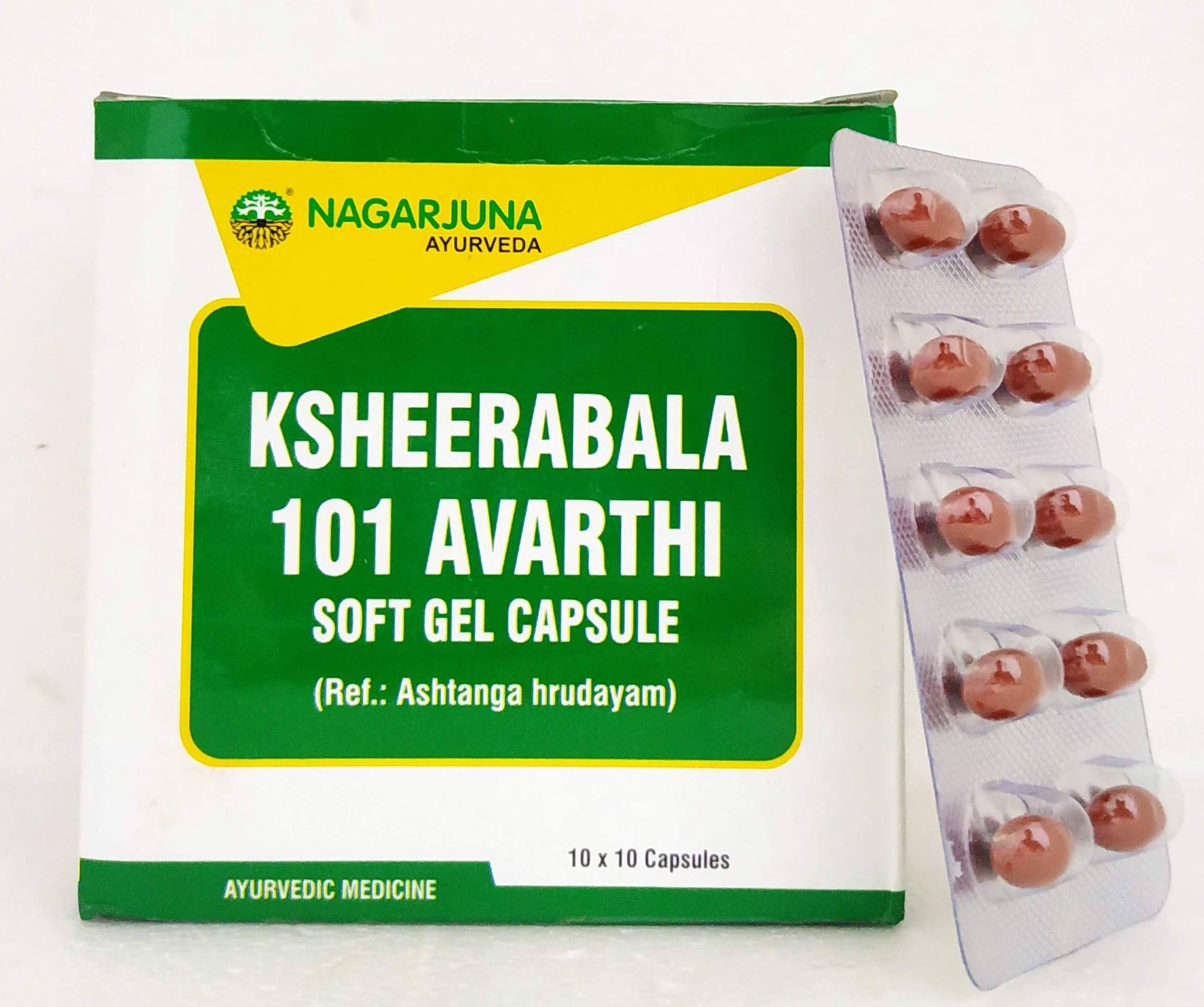 Shop Ksheerabala 101 Capsules - 10Capsules at price 30.00 from Nagarjuna Online - Ayush Care
