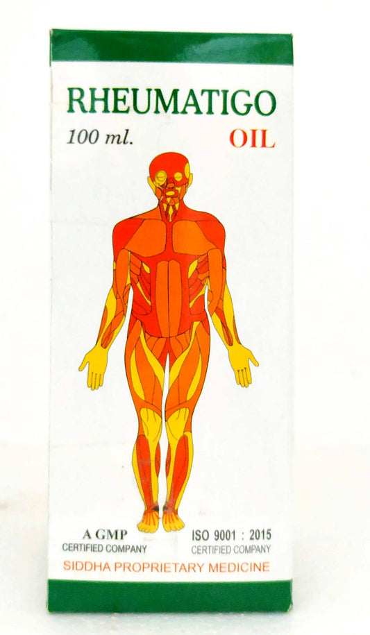 Shop Rheumatigo oil 100ml at price 105.00 from Aravindh Online - Ayush Care