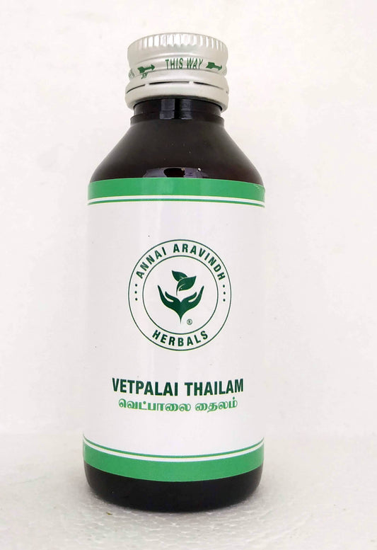 Shop Vetpalai thailam 100ml at price 110.00 from Annai Aravindh Online - Ayush Care