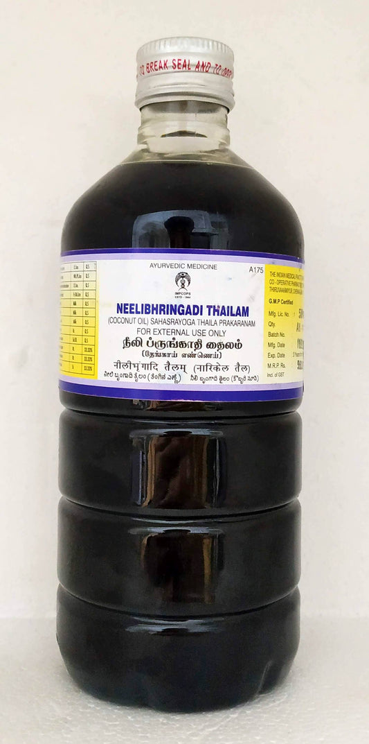 Shop Neelibringadhi thailam 500ml at price 560.00 from Impcops Online - Ayush Care