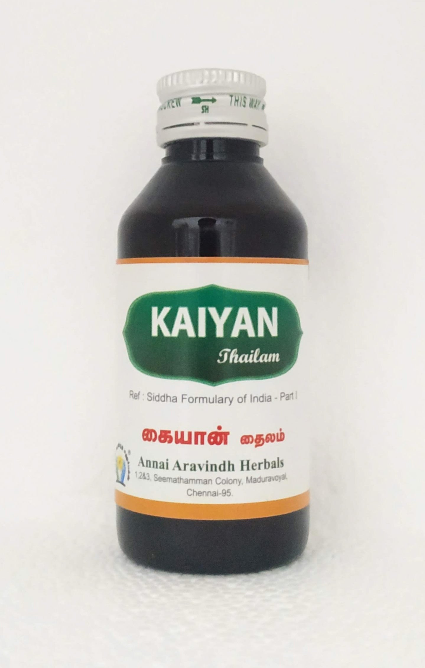 shop kaiyan thailam 100ml at price 95.00 from annai aravindh online - ayush care