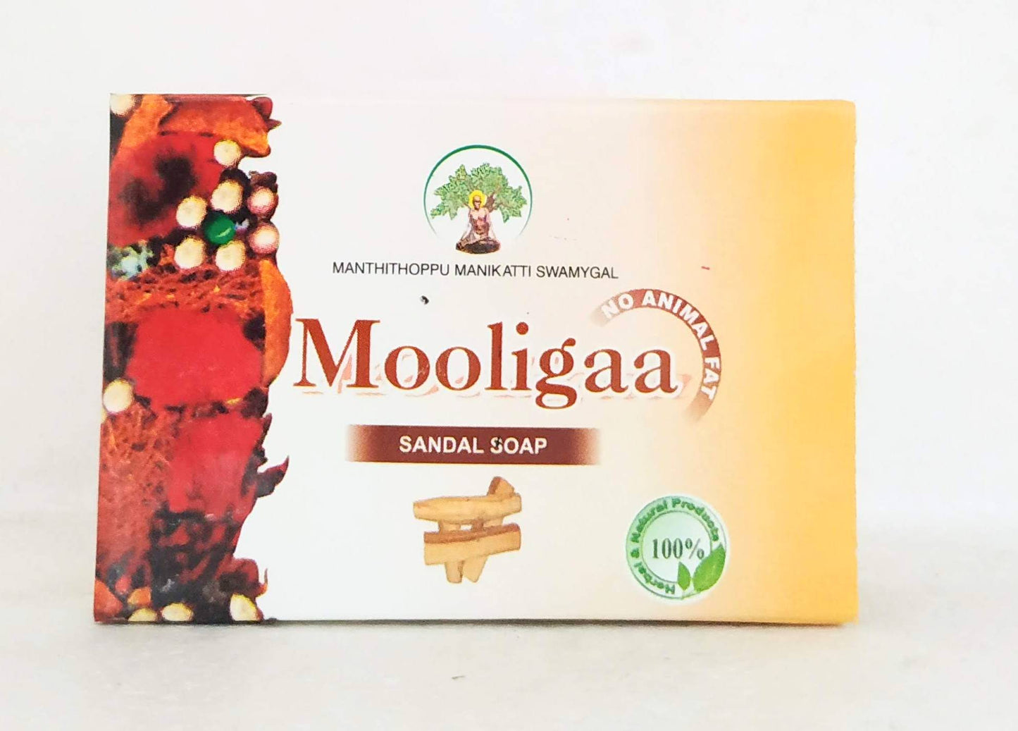 shop mooliga sandal soap 100gm at price 40.00 from manthithoppu online - ayush care